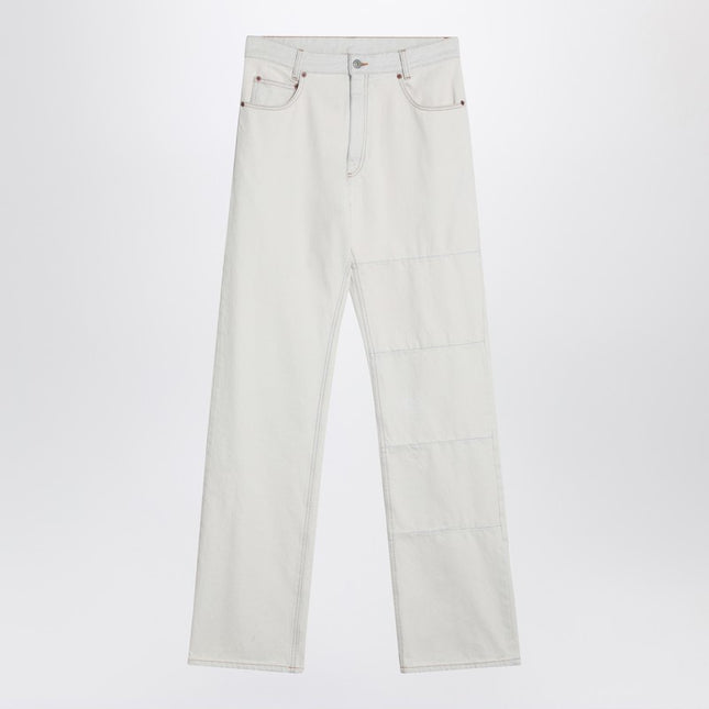 MM6 Maison Margiela White jeans with patches
