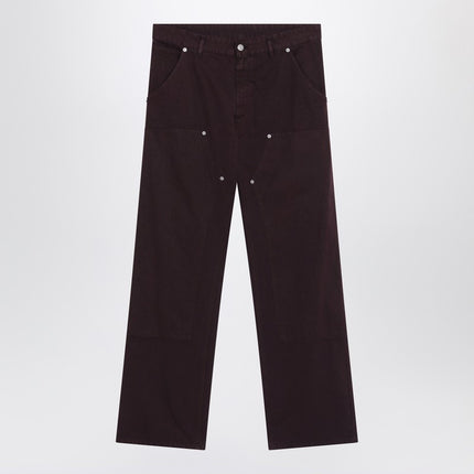 MM6 Maison Margiela Burgundy cotton trousers