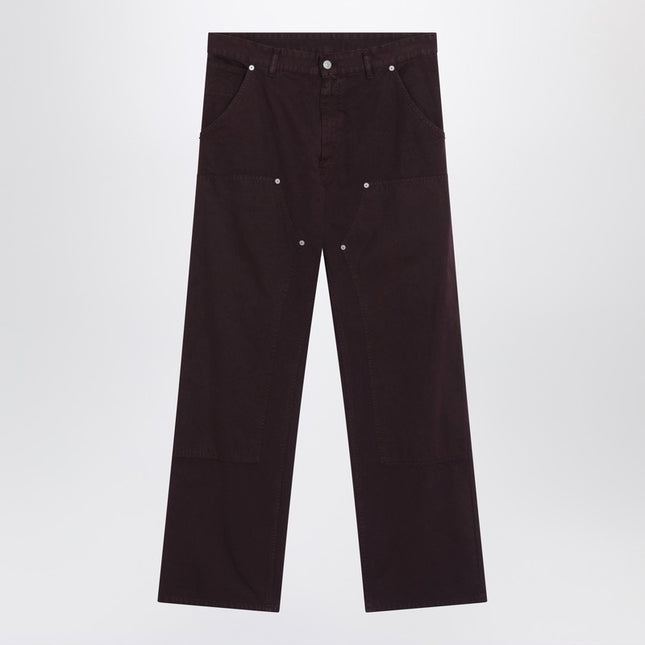 MM6 Maison Margiela Burgundy cotton trousers