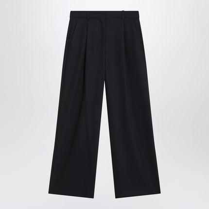 S Max Mara Midnight blue crêpe wool trousers