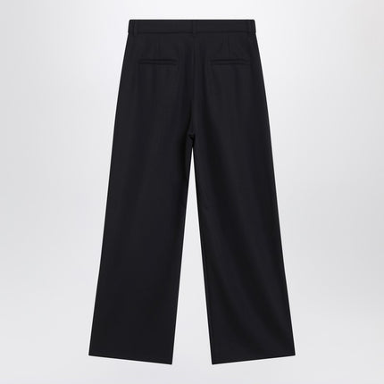 S Max Mara Midnight blue crêpe wool trousers