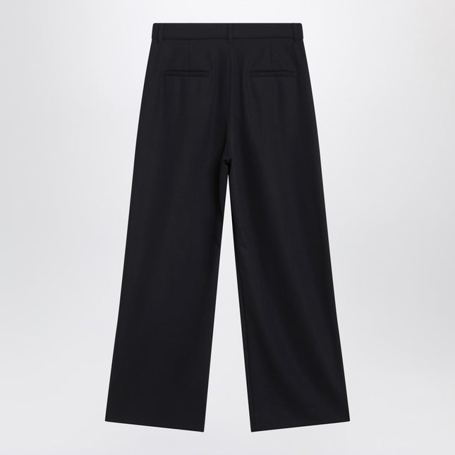 S Max Mara Midnight blue crêpe wool trousers