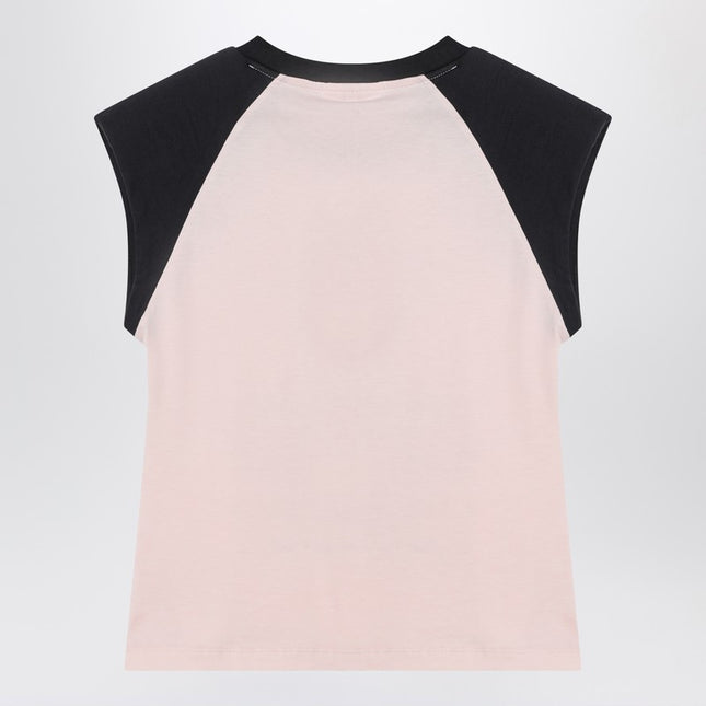 GANNI Pink T-shirt with logo print