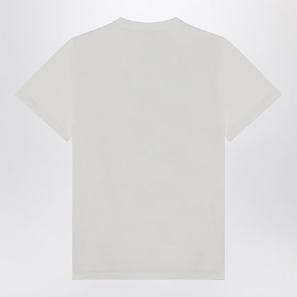 GANNI Ivory T-shirt with grape print