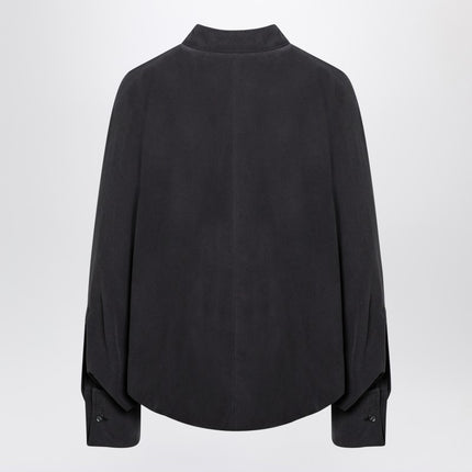 Max Mara Anthracite grey silk body shirt