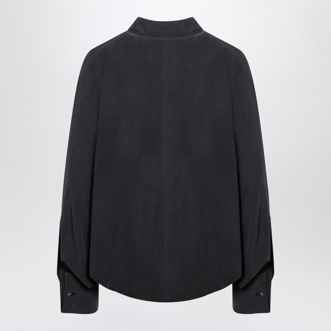 Max Mara Anthracite grey silk body shirt