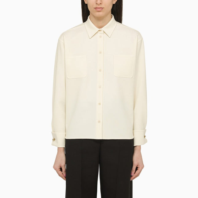 Max Mara Ivory wool-blend shirt
