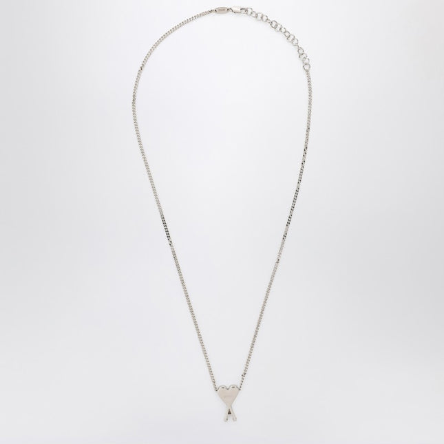 Ami Paris Ami De Coeur palladium necklace