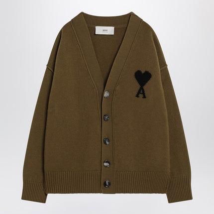 Ami Paris Ami De Coeur bronze cardigan