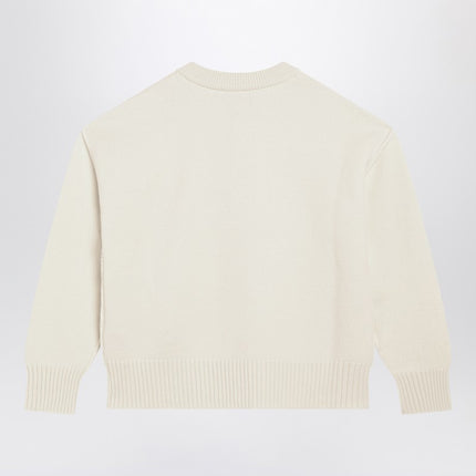 Ami Paris White Ami De Coeur cardigan