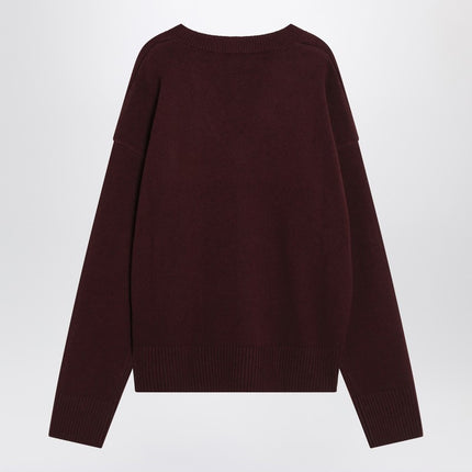Ami Paris Cherry-coloured wool and cashmere sweater Ami De Coeur