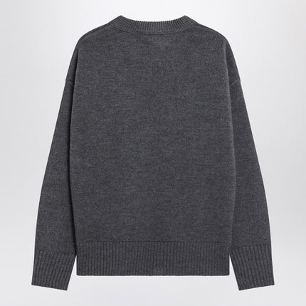 Ami Paris Grey Ami De Coeur wool sweater