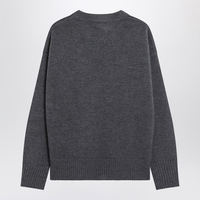 Ami Paris Grey Ami De Coeur wool sweater