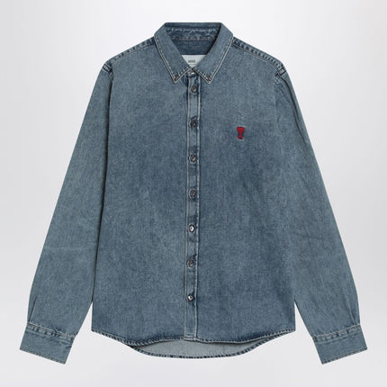 Ami Paris Ami De Coeur shirt in denim