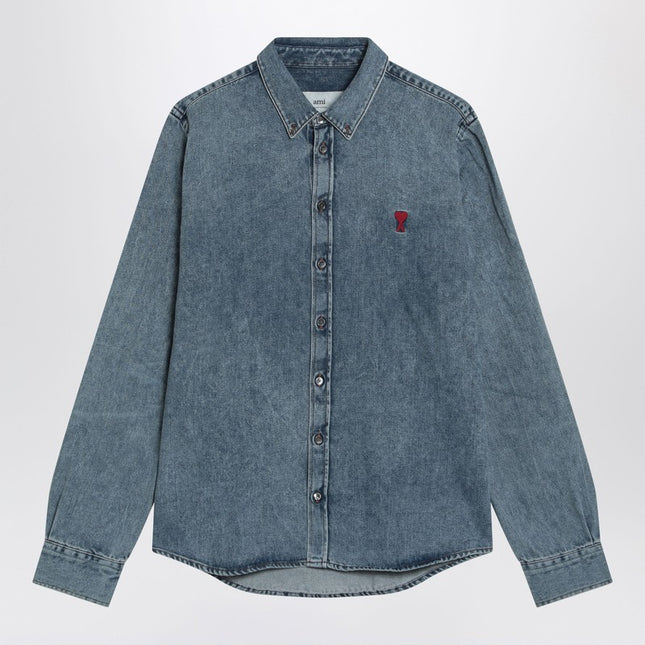 Ami Paris Ami De Coeur shirt in denim