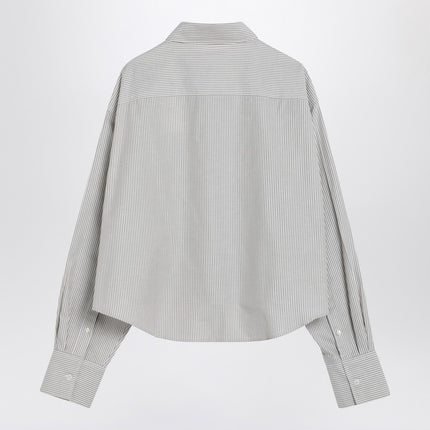 Ami Paris Striped Ami de Coeur cropped shirt