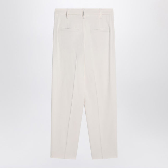 Brunello Cucinelli Ivory trousers in viscose